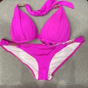Fuchsia Push-Up Pageant bikini Voda Swim
